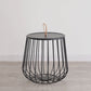 Iron Round Coffee Table Mid-Century Modern Frame Coffee Cocktail Table 16"L x 16"W x 16"H Black Clearhalo 'Coffee & Accent Tables' 'Coffee Tables' 'coffee_tables' 'furn' 'furn_coffee_tables' 'Furniture' 'Living Room Furniture' 6396722