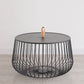 Iron Round Coffee Table Mid-Century Modern Frame Coffee Cocktail Table 26"L x 26"W x 15"H Black Clearhalo 'Coffee & Accent Tables' 'Coffee Tables' 'coffee_tables' 'furn' 'furn_coffee_tables' 'Furniture' 'Living Room Furniture' 6396729
