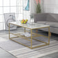 Glam Rectangular Coffee Table Frame 1 Coffee Table for Living Room 1 Clearhalo 'Coffee & Accent Tables' 'Coffee Tables' 'coffee_tables' 'furn' 'furn_coffee_tables' 'Furniture' 'Living Room Furniture' 6396735