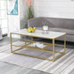 Glam Rectangular Coffee Table Frame 1 Coffee Table for Living Room Clearhalo 'Coffee & Accent Tables' 'Coffee Tables' 'coffee_tables' 'furn' 'furn_coffee_tables' 'Furniture' 'Living Room Furniture' 6396737