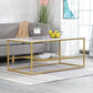 Glam Rectangular Coffee Table Frame 1 Coffee Table for Living Room Clearhalo 'Coffee & Accent Tables' 'Coffee Tables' 'coffee_tables' 'furn' 'furn_coffee_tables' 'Furniture' 'Living Room Furniture' 6396746