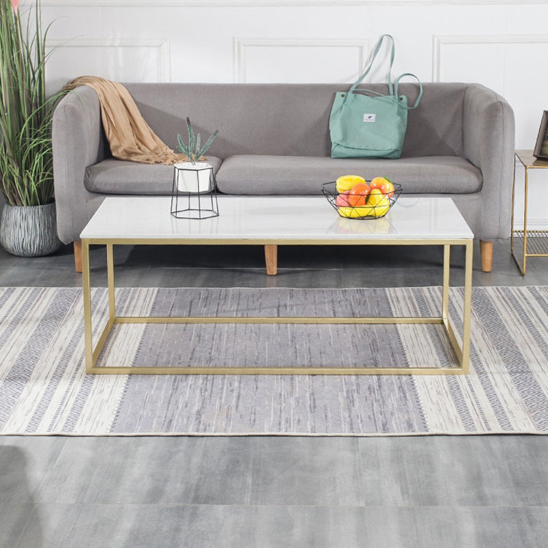 Glam Rectangular Coffee Table Frame 1 Coffee Table for Living Room Clearhalo 'Coffee & Accent Tables' 'Coffee Tables' 'coffee_tables' 'furn' 'furn_coffee_tables' 'Furniture' 'Living Room Furniture' 6396748