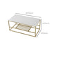 Glam Rectangular Coffee Table Frame 1 Coffee Table for Living Room Clearhalo 'Coffee & Accent Tables' 'Coffee Tables' 'coffee_tables' 'furn' 'furn_coffee_tables' 'Furniture' 'Living Room Furniture' 6396750