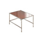 Modern 2 Nesting Glass Coffee Table Set Steel 4 Legs 1 - Drawer Cocktail Table 31.5"L x 24"W x 18"H Brown Clearhalo 'Coffee & Accent Tables' 'Coffee Tables' 'coffee_tables' 'furn' 'furn_coffee_tables' 'Furniture' 'Living Room Furniture' 6396828