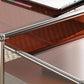 Modern 2 Nesting Glass Coffee Table Set Steel 4 Legs 1 - Drawer Cocktail Table Clearhalo 'Coffee & Accent Tables' 'Coffee Tables' 'coffee_tables' 'furn' 'furn_coffee_tables' 'Furniture' 'Living Room Furniture' 6396836