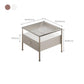 Modern 2 Nesting Glass Coffee Table Set Steel 4 Legs 1 - Drawer Cocktail Table Clearhalo 'Coffee & Accent Tables' 'Coffee Tables' 'coffee_tables' 'furn' 'furn_coffee_tables' 'Furniture' 'Living Room Furniture' 6396841
