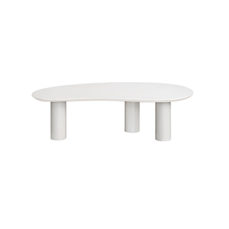 Mesa de centro escandinava de madera y metal Mesa de cóctel con tapa irregular y 3 patas