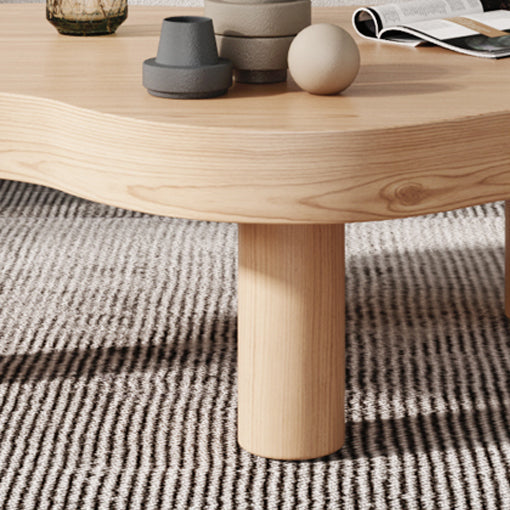 Scandinavian Free Form Cocktail Coffee 3 Legs Wood Coffee Table Clearhalo 'Coffee & Accent Tables' 'Coffee Tables' 'coffee_tables' 'furn' 'furn_coffee_tables' 'Furniture' 'Living Room Furniture' 6396913