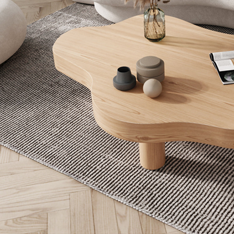 Scandinavian Free Form Cocktail Coffee 3 Legs Wood Coffee Table Clearhalo 'Coffee & Accent Tables' 'Coffee Tables' 'coffee_tables' 'furn' 'furn_coffee_tables' 'Furniture' 'Living Room Furniture' 6396914