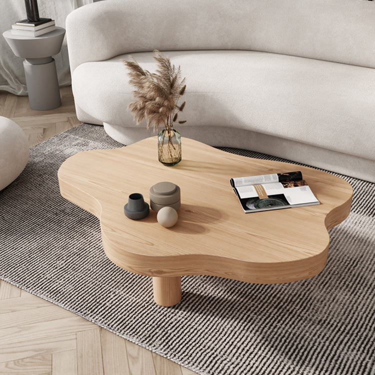 Scandinavian Free Form Cocktail Coffee 3 Legs Wood Coffee Table Clearhalo 'Coffee & Accent Tables' 'Coffee Tables' 'coffee_tables' 'furn' 'furn_coffee_tables' 'Furniture' 'Living Room Furniture' 6396916
