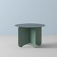 Mid-Century Modern Round Coffee Table with Iron Top and 4 Legs 22"L x 22"W x 15"H Green Clearhalo 'Coffee & Accent Tables' 'Coffee Tables' 'coffee_tables' 'furn' 'furn_coffee_tables' 'Furniture' 'Living Room Furniture' 6396932