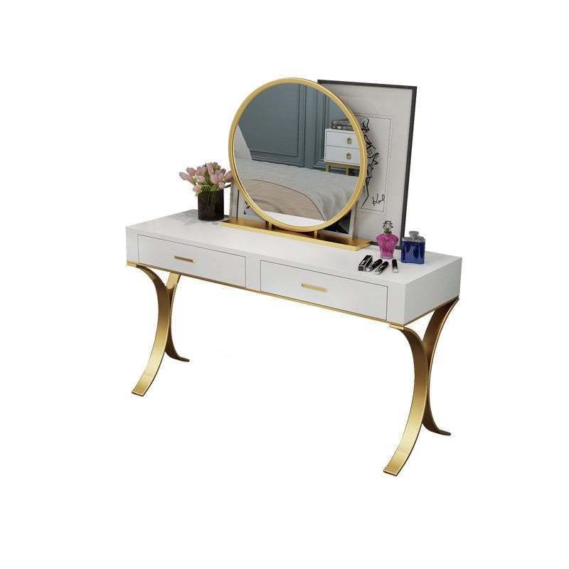 15.74" Wide Bedroom Dressing Table in White Make-up Vanity with 4 Drawers