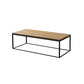 17.7" Tall Wooden Rectangle Top Coffee Table Iron Frame Base Cocktail Table Clearhalo 'Coffee & Accent Tables' 'Coffee Tables' 'coffee_tables' 'furn' 'furn_coffee_tables' 'Furniture' 'Living Room Furniture' 6397008