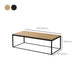 17.7" Tall Wooden Rectangle Top Coffee Table Iron Frame Base Cocktail Table Clearhalo 'Coffee & Accent Tables' 'Coffee Tables' 'coffee_tables' 'furn' 'furn_coffee_tables' 'Furniture' 'Living Room Furniture' 6397018