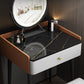 17.32" Wide Vanity Set Contemporary Stone Dressing Table with Drawer