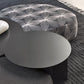 Abstract Coffee Table Black Round Metal Coffee Cocktail Table