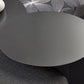 Abstract Coffee Table Black Round Metal Coffee Cocktail Table