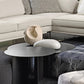 Abstract Coffee Table Black Round Metal Coffee Cocktail Table