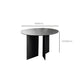 Abstract Coffee Table Black Round Metal Coffee Cocktail Table