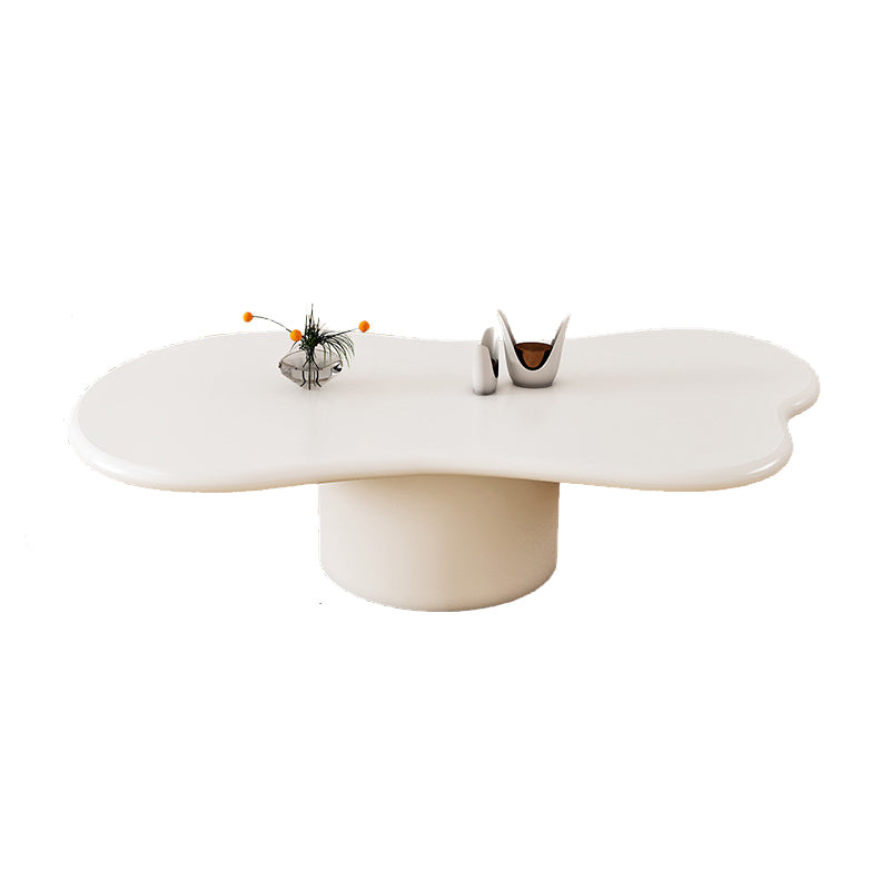 Scandinavian Free Form Coffee Table with Pedestal Base in Solid Wood Clearhalo 'Coffee & Accent Tables' 'Coffee Tables' 'coffee_tables' 'furn' 'furn_coffee_tables' 'Furniture' 'Living Room Furniture' 6397134