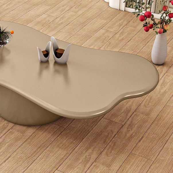 Scandinavian Free Form Coffee Table with Pedestal Base in Solid Wood Clearhalo 'Coffee & Accent Tables' 'Coffee Tables' 'coffee_tables' 'furn' 'furn_coffee_tables' 'Furniture' 'Living Room Furniture' 6397137
