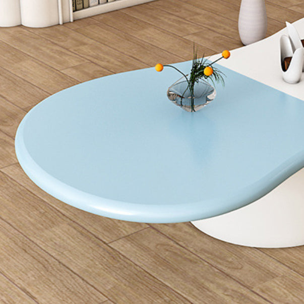 Scandinavian Free Form Coffee Table with Pedestal Base in Solid Wood Clearhalo 'Coffee & Accent Tables' 'Coffee Tables' 'coffee_tables' 'furn' 'furn_coffee_tables' 'Furniture' 'Living Room Furniture' 6397138