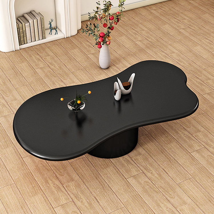 Scandinavian Free Form Coffee Table with Pedestal Base in Solid Wood Clearhalo 'Coffee & Accent Tables' 'Coffee Tables' 'coffee_tables' 'furn' 'furn_coffee_tables' 'Furniture' 'Living Room Furniture' 6397140
