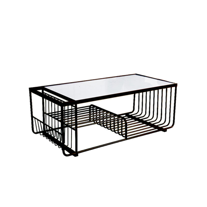 Table basse Frame Table de cocktail en marbre Glam avec étagère