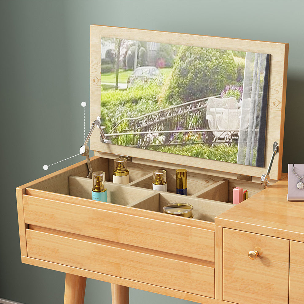 Tavolo da letto moderno da letto da letto in legno massiccio vanità trucco