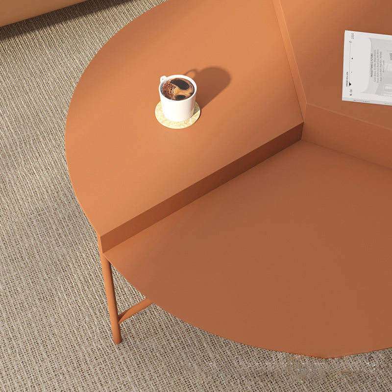 Round Iron Coffee Table 17.71" High 3 Legs Coffee Cocktail Table Clearhalo 'Coffee & Accent Tables' 'Coffee Tables' 'coffee_tables' 'furn' 'furn_coffee_tables' 'Furniture' 'Living Room Furniture' 6397193