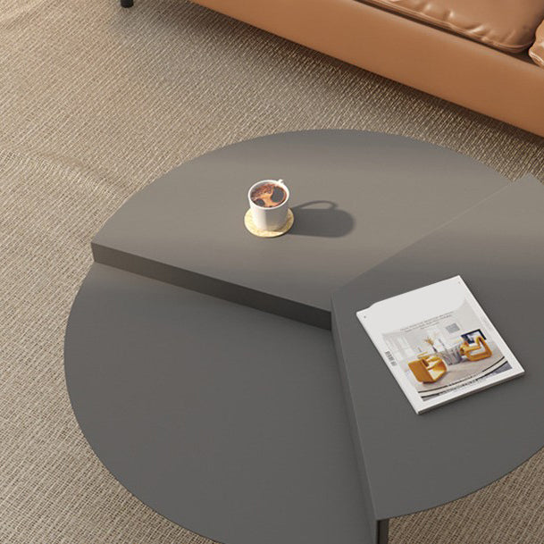 Round Iron Coffee Table 17.71" High 3 Legs Coffee Cocktail Table Clearhalo 'Coffee & Accent Tables' 'Coffee Tables' 'coffee_tables' 'furn' 'furn_coffee_tables' 'Furniture' 'Living Room Furniture' 6397194