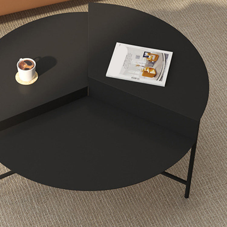 Round Iron Coffee Table 17.71" High 3 Legs Coffee Cocktail Table Clearhalo 'Coffee & Accent Tables' 'Coffee Tables' 'coffee_tables' 'furn' 'furn_coffee_tables' 'Furniture' 'Living Room Furniture' 6397196
