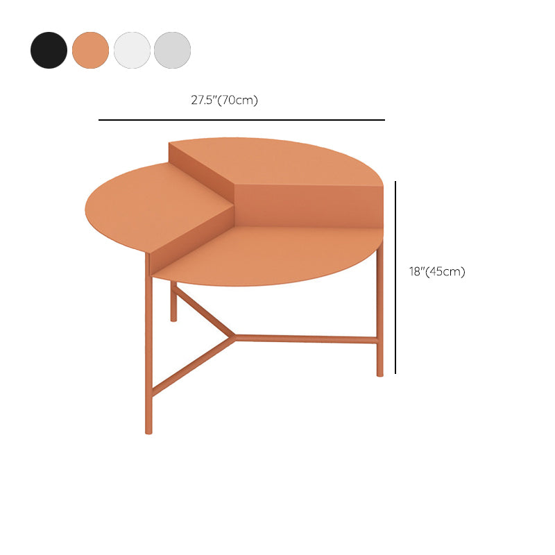 Round Iron Coffee Table 17.71" High 3 Legs Coffee Cocktail Table Clearhalo 'Coffee & Accent Tables' 'Coffee Tables' 'coffee_tables' 'furn' 'furn_coffee_tables' 'Furniture' 'Living Room Furniture' 6397201