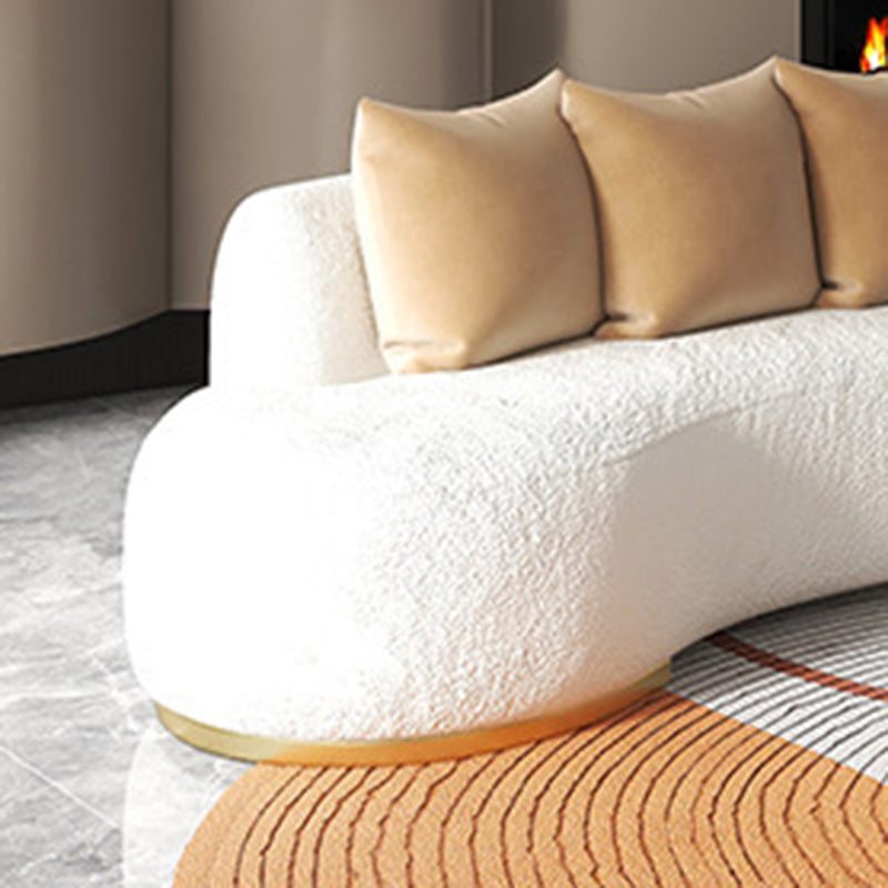 湾曲した1/2/3/4人乗りのソファモダンファブリックアームレスソファ