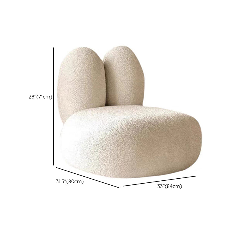 Beige Modern Fabric Sofa 27.95" High Armless Sofa for Living Room Clearhalo 'furn' 'furn_sofas' 'Furniture' 'Living Room Furniture' 'Sofa' 'sofas' 6397232