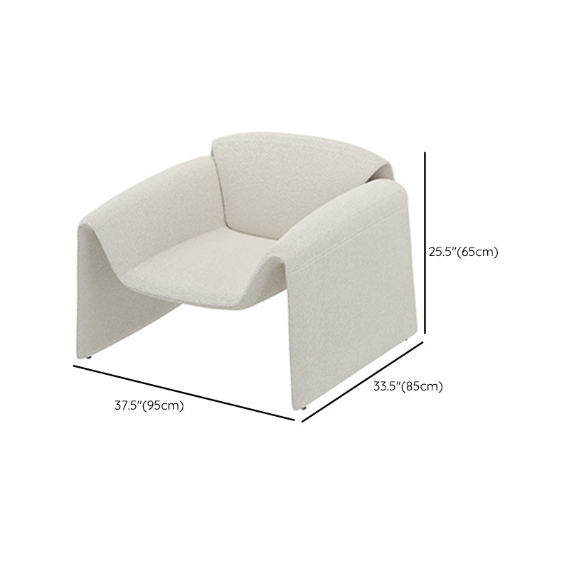 Canapé de bras incurvé en tissu moderne avec 2 oreillers pour le salon