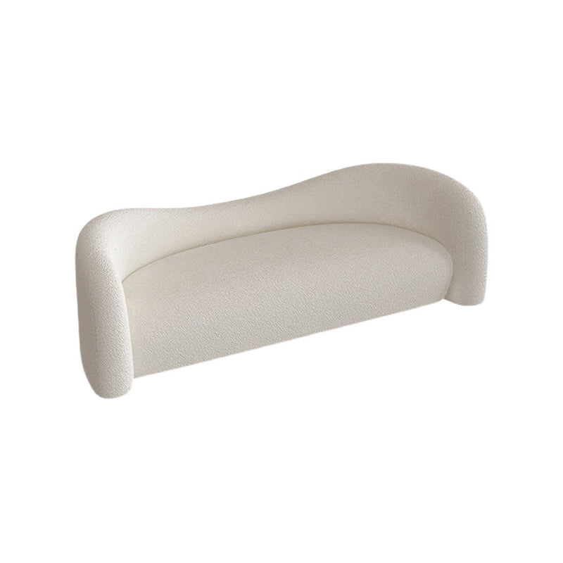 Sofá de brazo inclinado para el brazo curvo contemporáneo de lana para la sala de estar