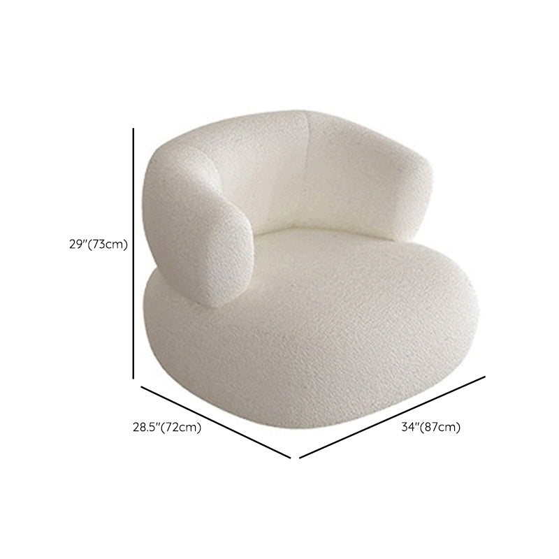 Sofá de brazo inclinado para el brazo curvo contemporáneo de lana para la sala de estar