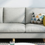 Almohadas de brazo cuadrado de tela contemporánea asientos estándar