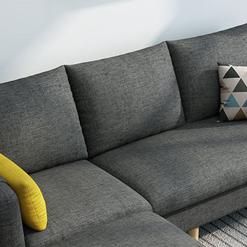 Almohadas de brazo cuadrado de tela contemporánea asientos estándar