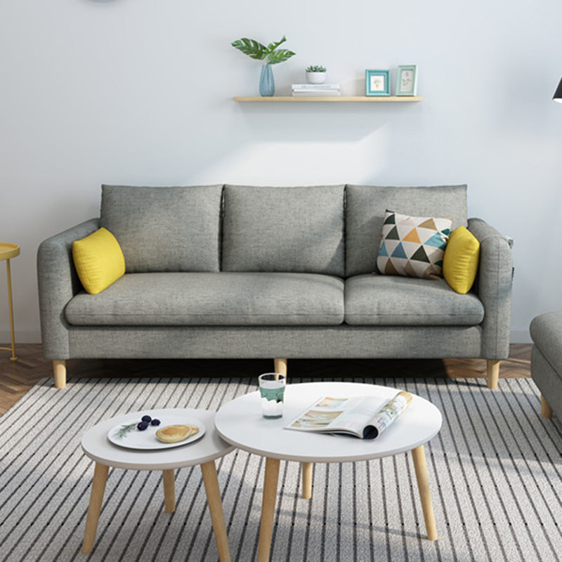 Almohadas de brazo cuadrado de tela contemporánea asientos estándar