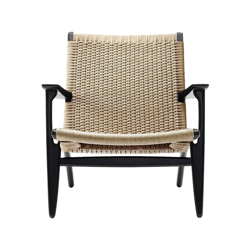 Solid Wood Frame Lounge Chair Arms Include Chair for Living Room Black Wicker Rattan 1 Piece Clearhalo 'Accent Chairs' 'accent_chairs' 'Chairs & Seating' 'furn' 'furn_accent_chairs' 'Furniture' 'Living Room Furniture' 6397417