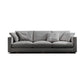 Contemporary Slipcovered Living Room Square Arm Pillows Seating Light Gray Clearhalo 'furn' 'furn_sofas' 'Furniture' 'Living Room Furniture' 'Sofa' 'sofas' 6397439
