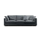 Contemporary Slipcovered Living Room Square Arm Pillows Seating Grey Clearhalo 'furn' 'furn_sofas' 'Furniture' 'Living Room Furniture' 'Sofa' 'sofas' 6397445