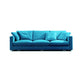 Contemporary Slipcovered Living Room Square Arm Pillows Seating Sky Blue Clearhalo 'furn' 'furn_sofas' 'Furniture' 'Living Room Furniture' 'Sofa' 'sofas' 6397452
