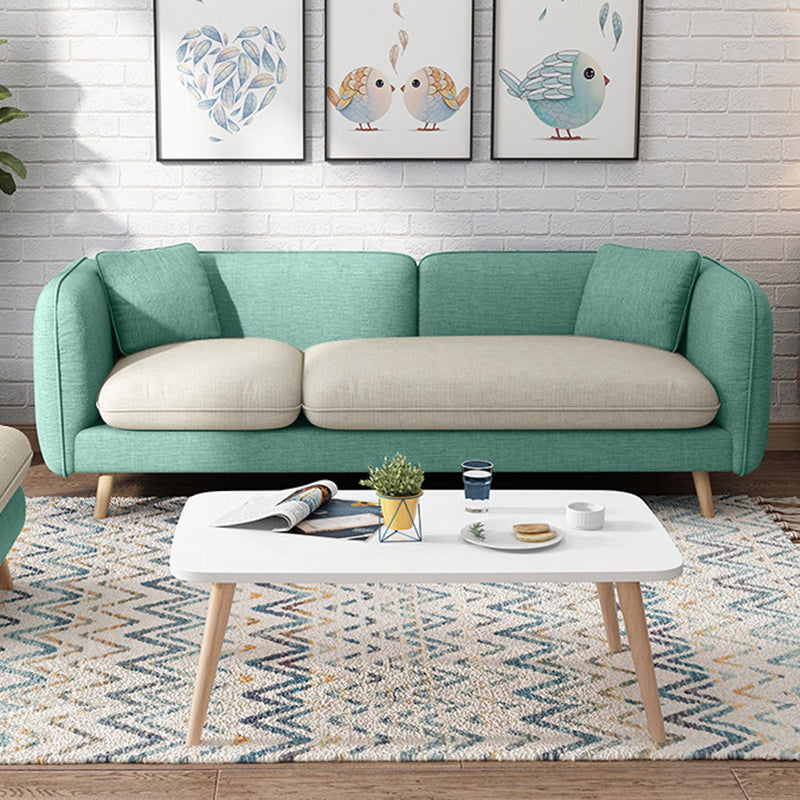 Cuscini a braccio quadrato di tessuto contemporaneo in tessuto a sedute standard