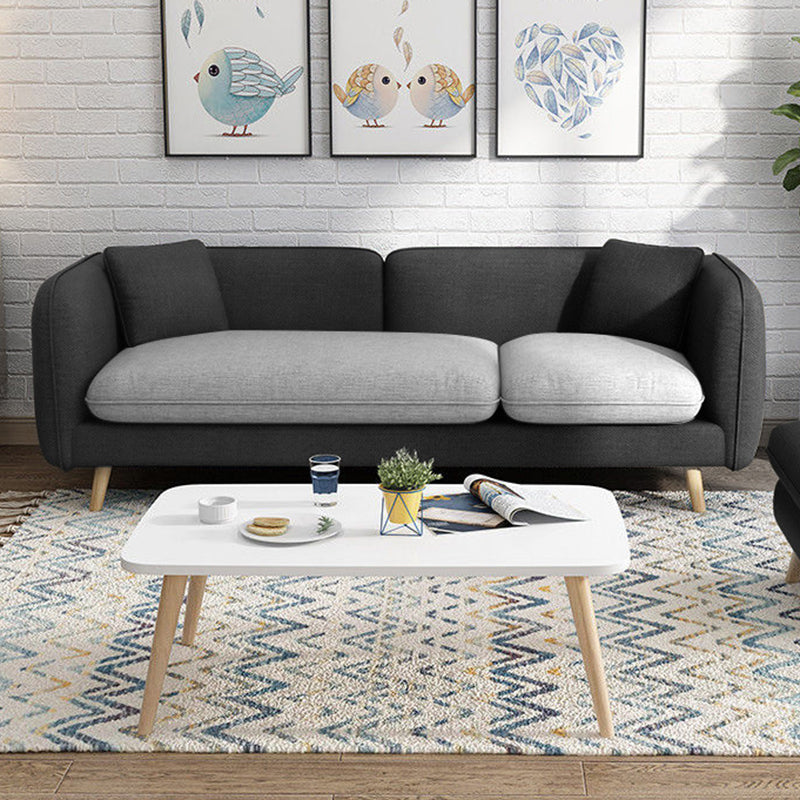 Zeitgenössischer Wohnzimmer Stoff quadratische Armkissen Standard -Sitzgelegenheiten