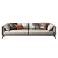 Modern Genuine Leather Living Room Pillow Top Arm Cushions Seating