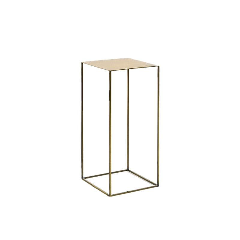 Mid-Century Modern Metal Square Top Side Table Iron Frame End Table