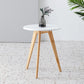 Contemporary Style Wooden Round Top Side Table 3 Legs End Table 19"L x 19"W x 24"H Natural Wood White 1 Clearhalo 'Coffee & Accent Tables' 'End & Side Tables' 'end_side_tables' 'furn' 'furn_end_side_tables' 'Furniture' 'Living Room Furniture' 6397678